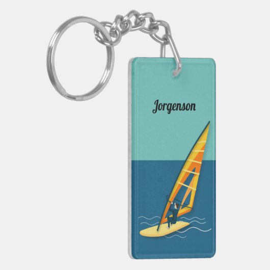 Windsurfen Sleutelhanger (Voorkant Links)