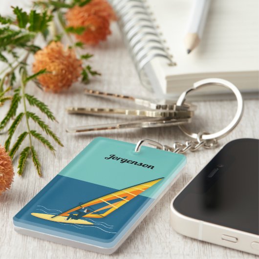 Windsurfen Sleutelhanger (Voorkant Rechts)