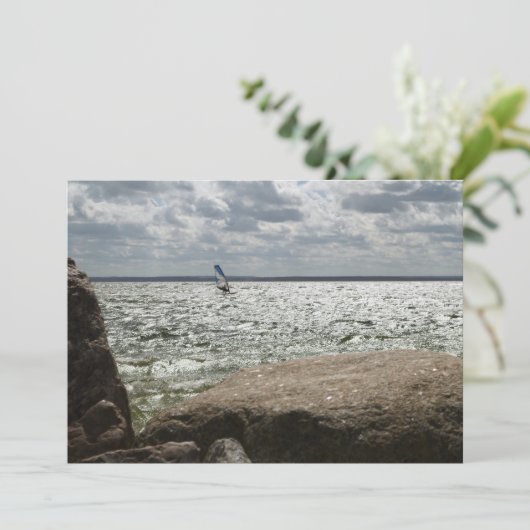 Windsurfen - uitnodiging (Staand voorkant)