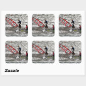 WINDSURFEN VIERKANTE STICKER (Vel)