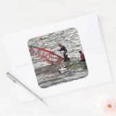 WINDSURFEN VIERKANTE STICKER (Envelop)