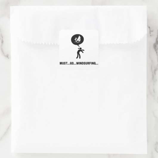Windsurfen Vierkante Sticker (Tas)