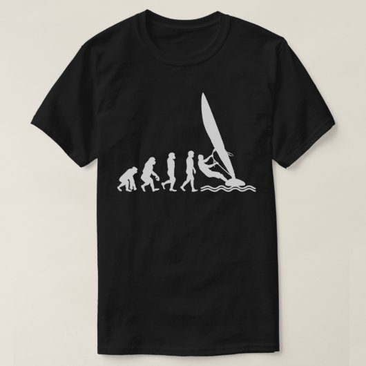 Windsurfen Windsurfer Evolution Watersportzeil T-shirt (Design voorkant)