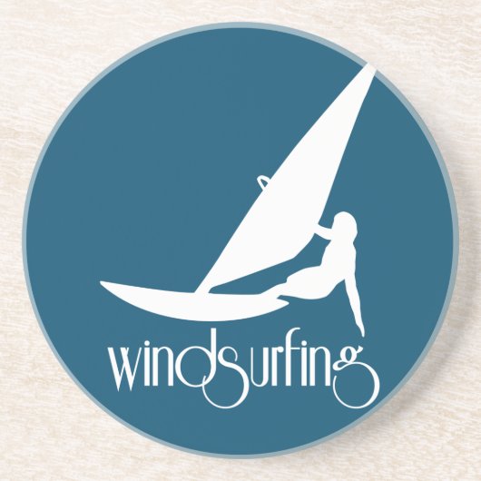 Windsurfen Zandsteen Onderzetter (Voorkant)