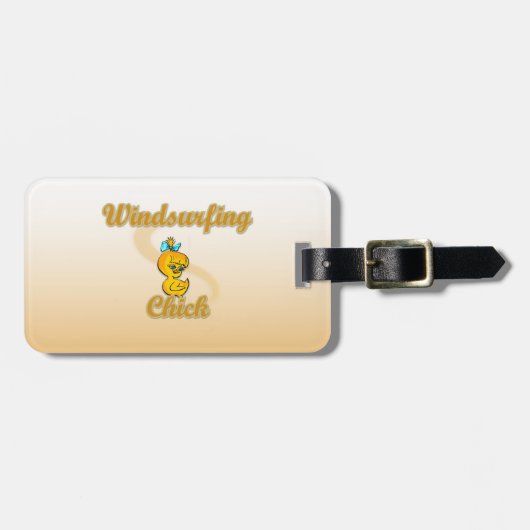 Windsurfend Chick Bagagelabel (Voorkant horizontaal)