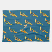 Windsurfende keukenhanddoek (Horizontaal)