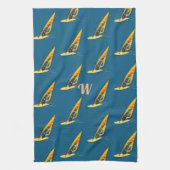 Windsurfende keukenhanddoek (Verticaal)