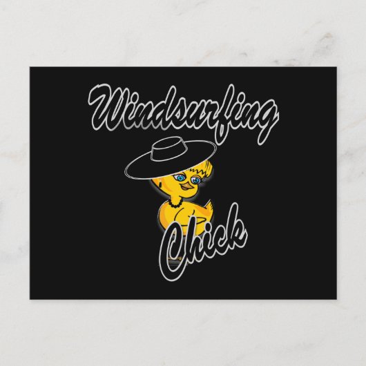 Windsurfende meid #4 briefkaart (Voorkant)