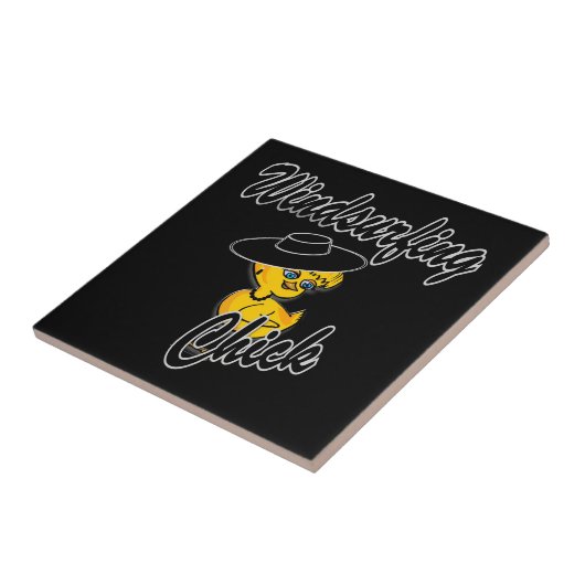 Windsurfende meid #4 tegeltje (Zijkant)