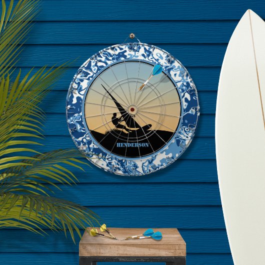 Windsurfende oceaangolven dartbord