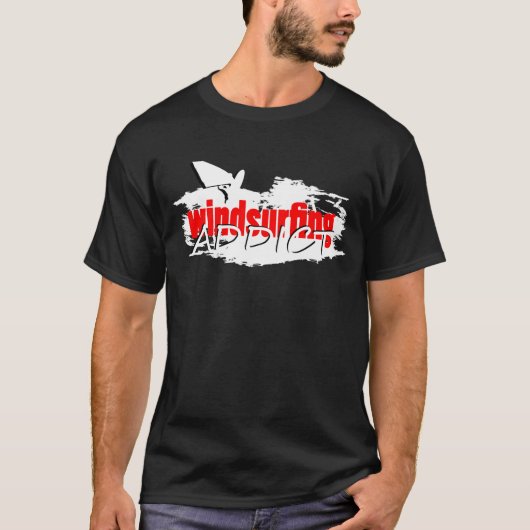 Windsurfende verslaafde t-shirt (Voorkant)