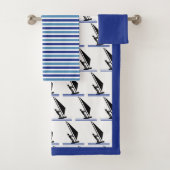 Windsurfer aan boord en strepen windsurfen bad handdoek (Insitu)