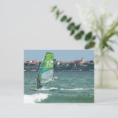 Windsurfer Briefkaart (Staand voorkant)