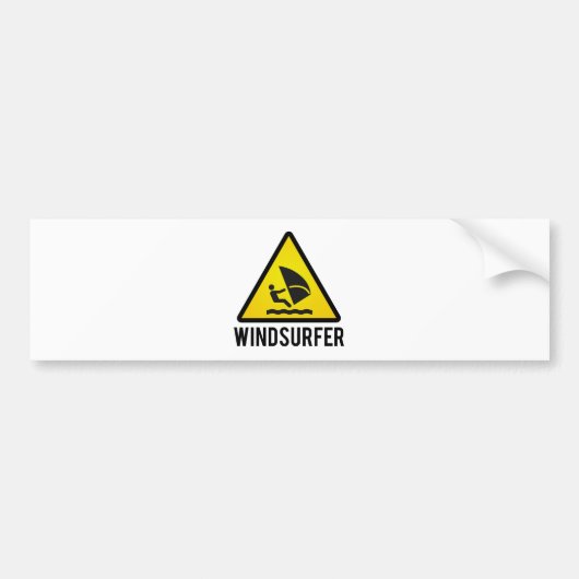 Windsurfer Bumpersticker (Voorkant)