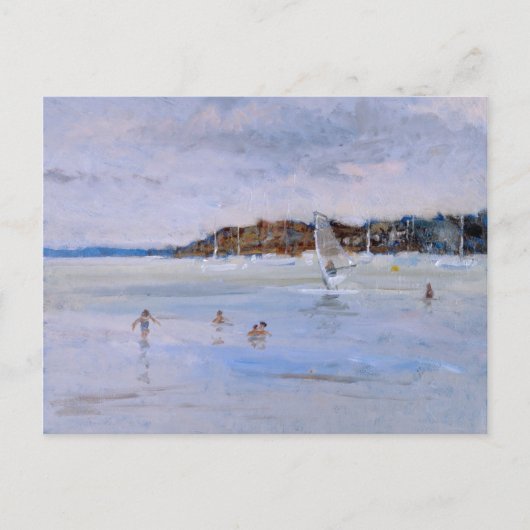 Windsurfer en Bathers Briefkaart (Voorkant)