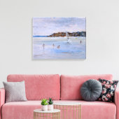 Windsurfer en Bathers Canvas Afdruk (Insitu (Woonkamer))