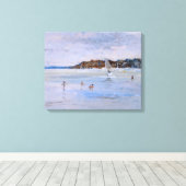 Windsurfer en Bathers Canvas Afdruk (Insitu (Houten vloer))