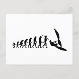 Windsurfer Evolutionstheorie des Wassersport Briefkaart