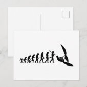 Windsurfer Evolutionstheorie des Wassersport Briefkaart (Voorkant / Achterkant)