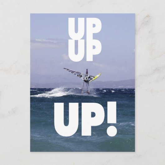 Windsurfer in de lucht ansichtkaart briefkaart (Voorkant)