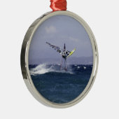 Windsurfer in de luchtveransing metalen ornament (Rechts)