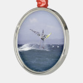 Windsurfer in de luchtveransing metalen ornament (Links)