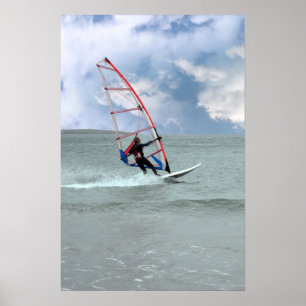 windsurfer in een storm poster