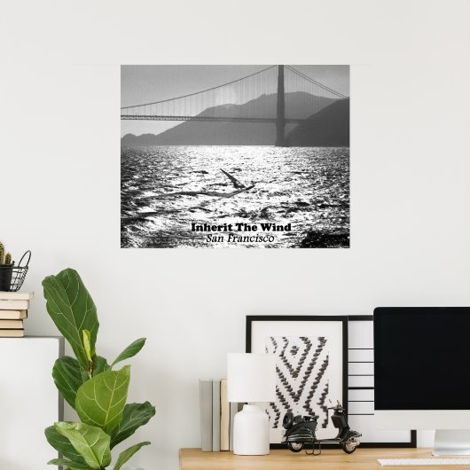 Windsurfer in San Francisco Bay Poster (Thuiskantoor)