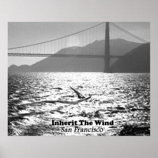 Windsurfer in San Francisco Bay Poster