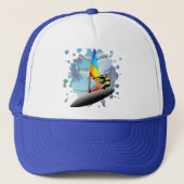 WindSurfer op Big Ocean Waves Trucker Pet (Voorkant)