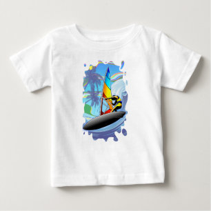 WindSurfer op Ocean Waves Baby T-Shirt