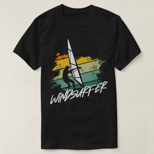 Windsurfer Wave Ocean Windsurfing Sailboarding Sur T-shirt (Design voorkant)