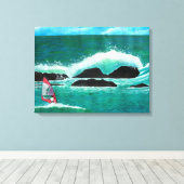 WindSurfer Wind Surfen in Hawaï Seascape Wrappe Canvas Afdruk (Insitu (Houten vloer))