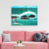 WindSurfer Wind Surfen in Hawaï Seascape Wrappe Canvas Afdruk (Insitu (Woonkamer))