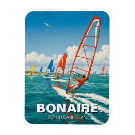 Windsurfers in Bonaire Dutch Caribbean Magneet
