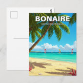 Windsurfers in Bonaire Nederlands Caribisch gebied Briefkaart (Voorkant / Achterkant)