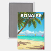 Windsurfers in Bonaire Nederlands Caribisch gebied Magneet (Voorkant / Achterkant)