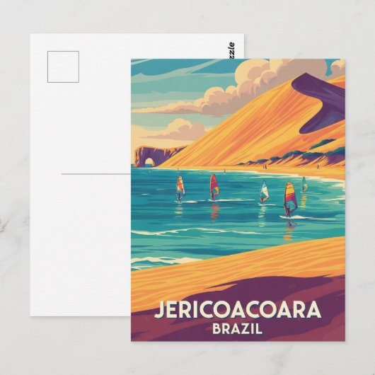 Windsurfers in Jericoacoara Brazilië Reizen Briefkaart (Voorkant / Achterkant)