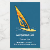 Windsurfetiket Voedselcontainer Etiket (Enkel label)