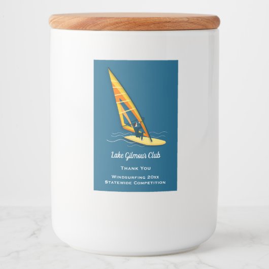 Windsurfetiket Voedselcontainer Etiket (Voorkant)