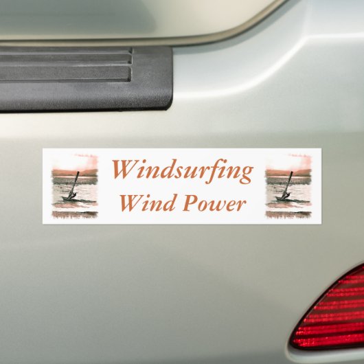 WINDSURFING BUMPERSTICKER (Op auto)