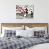 WINDSURFING CANVAS AFDRUK (Insitu (Slaapkamer))