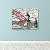 WINDSURFING CANVAS AFDRUK (Insitu (Houten vloer))