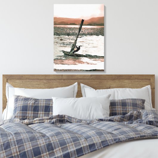 WINDSURFING CANVAS AFDRUK (Insitu (Slaapkamer))