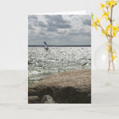 Windsurfing - greecard kaart (Gele Bloem)