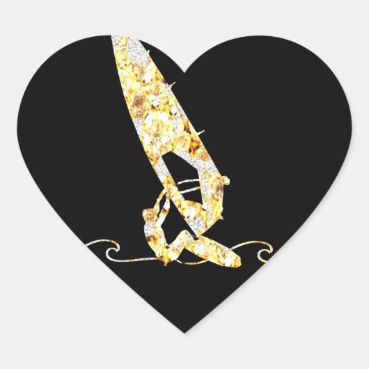 WINDSURFING HART STICKER (Voorkant)
