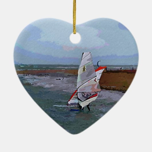 WINDSURFING KERAMISCH ORNAMENT (Achterkant)