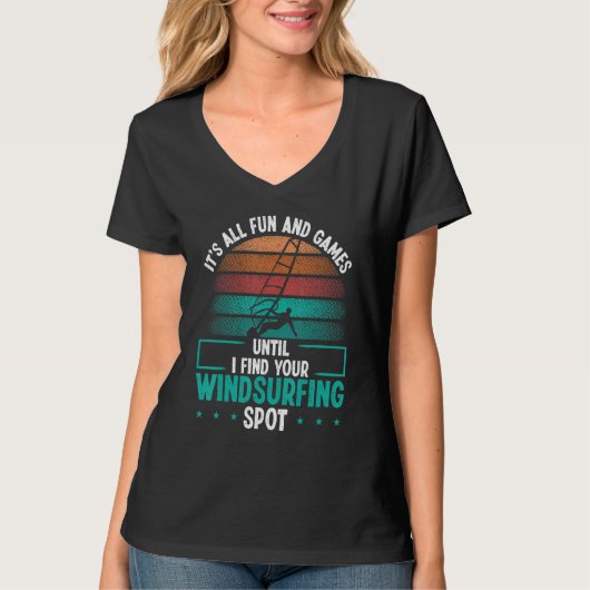Windsurfing Spot Windsurf Board Funny Windsurfer S T-shirt (Voorkant)
