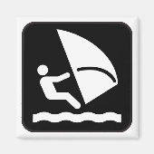 Windsurfing Symbool Magneet (Voorkant)