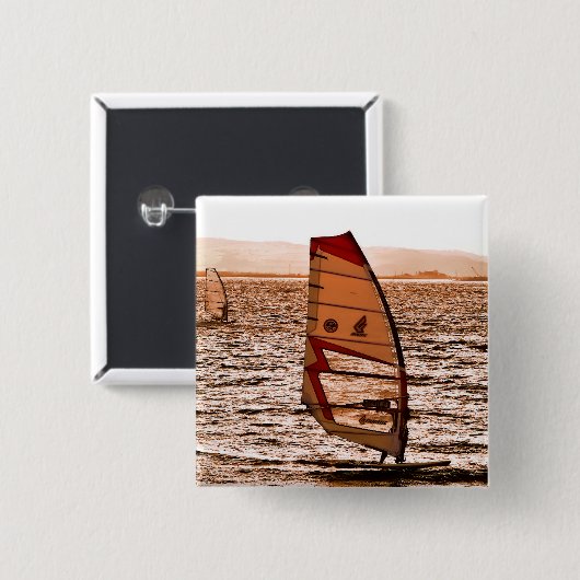 WINDSURFING VIERKANTE BUTTON 5,1 CM (Voorkant /achterkant)